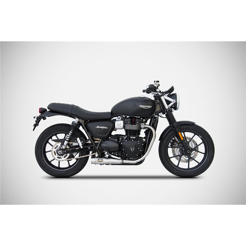 Zard Uitlaten (Laag) RVS Zilver Triumph 900 Street Twin