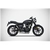 Zard Uitlaten (Laag) RVS Zilver Triumph 900 Street Twin