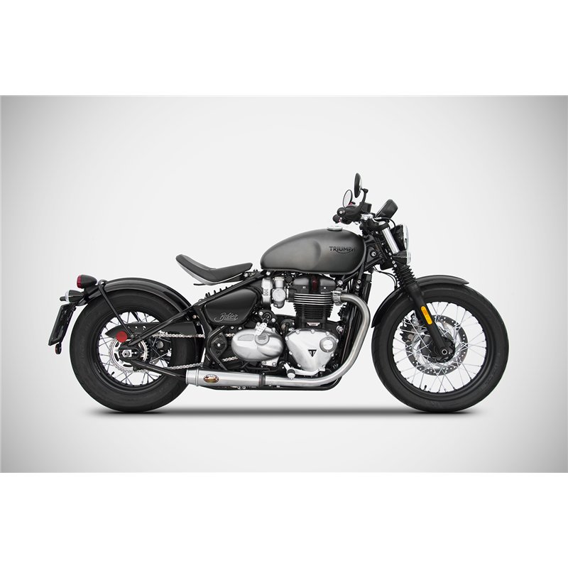 Zard Uitlaten Short RVS Zilver Triumph 1200 Bobber