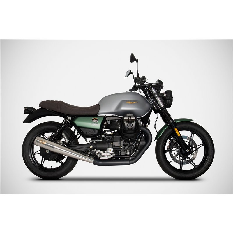 Zard Exhausts Stainless Steel Silver Moto Guzzi 850 V7