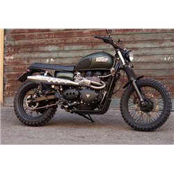Zard Uitlaatsysteem Conisch Rond (Hoog) RVS Zilver Triumph 865 Scrambler