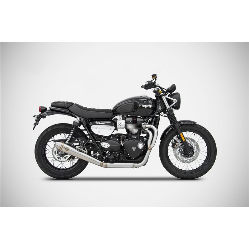 Zard Exhaust System Conical Stainless Steel Silver Triumph 900 Scrambler