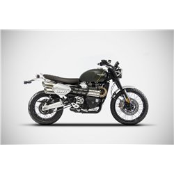 Zard Exhausts Stainless Steel Silver Triumph 1200 Scrambler