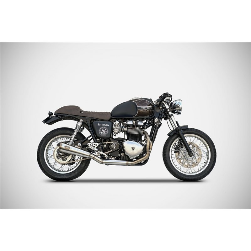 Zard Exhaust System Bad Child (Low) Stainless Steel Silver Triumph 800 Bonneville