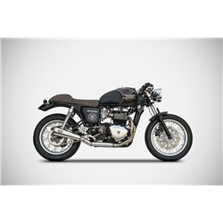 Zard Uitlaatsysteem Bad Child (Laag) RVS Zilver Triumph 865 Scrambler