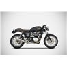 Zard Exhaust System Bad Child (Low) Stainless Steel Silver Triumph 865 Thruxton
