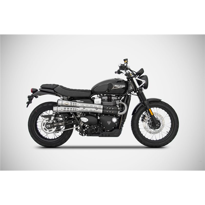 Zard Exhausts Six Days RVS Silver Triumph 900 Scrambler