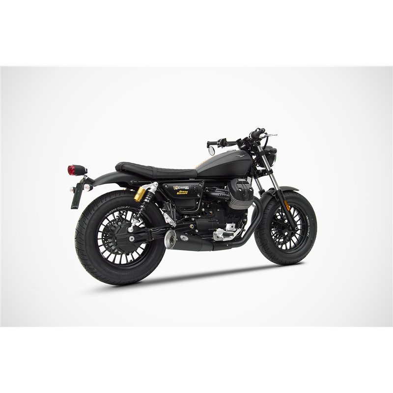 Zard Exhausts Stainless Steel Silver Moto Guzzi V9 Bobber/Roamer