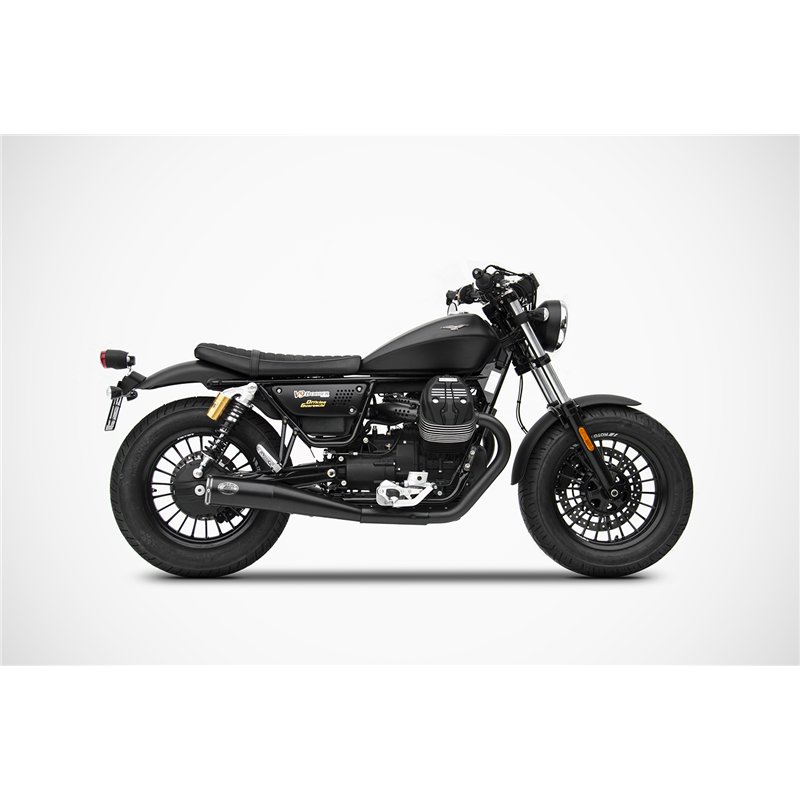 Zard Exhausts Stainless Steel Silver Moto Guzzi V9 Bobber/Roamer