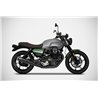 Zard Uitlaten RVS Zwart Moto Guzzi 850 V7