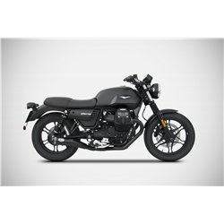 Zard Exhaust System Conical Round Stainless Steel Black Moto Guzzi 744 V7 III