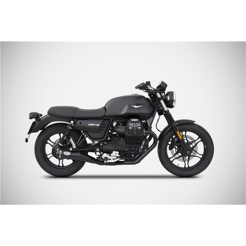 Zard Uitlaatsysteem Conisch Rond RVS Zwart Moto Guzzi 744 V7 III