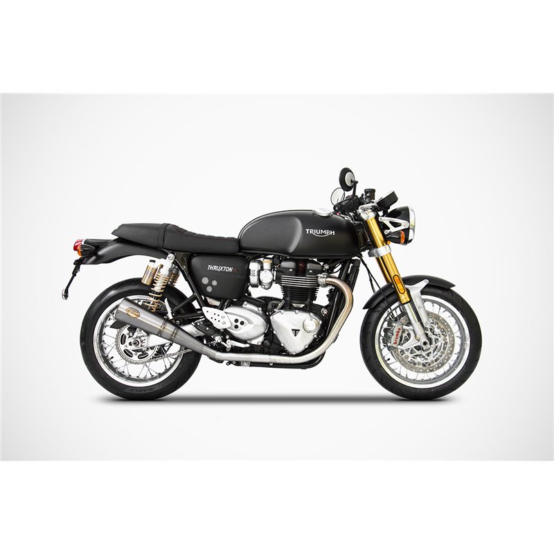 Zard Uitlaten Conisch Rond RVS Zilver Triumph 1200 Thruxton
