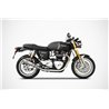 Zard Uitlaten Conisch Rond RVS Zilver Triumph 1200 Thruxton