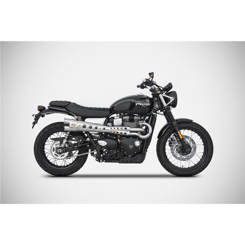 Zard Exhaust System Limited Edition (High) Stainless Steel Silver Triumph 900 Scrambler