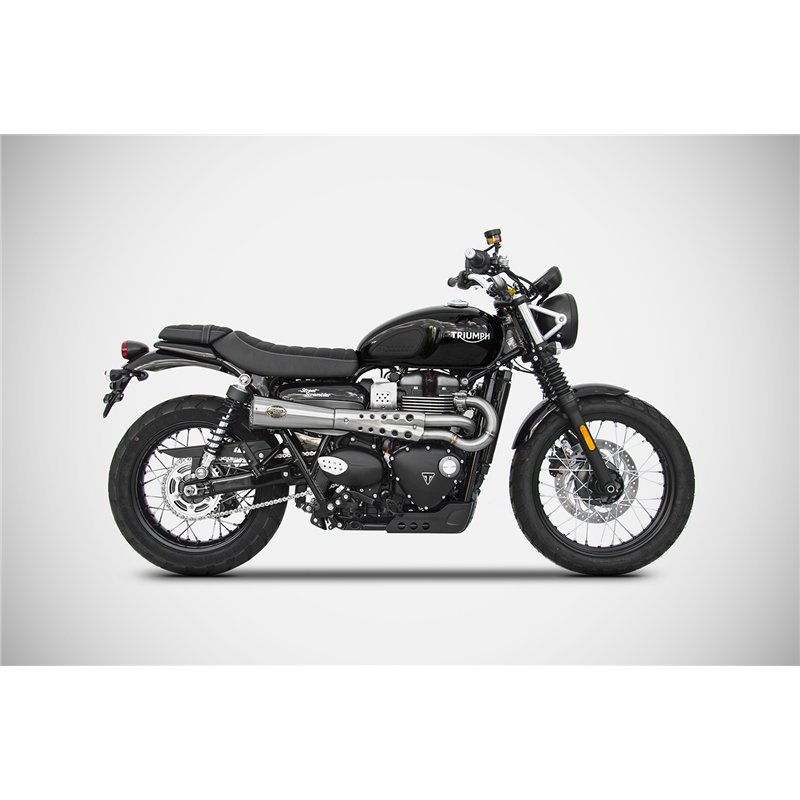 Zard Uitlaatsysteem Tiger 70 (Hoog) RVS Zilver Triumph 900 Scrambler