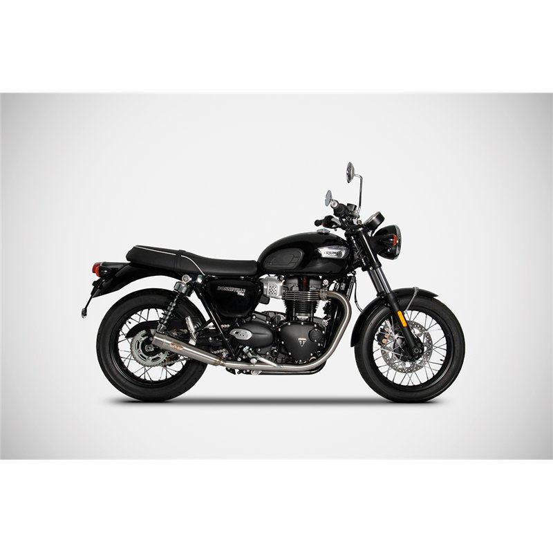 Zard Exhausts Stainless Steel Silver Triumph 900 Bonneville T100