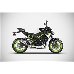 Zard Uitlaatsysteem Titanium demper RVS Zilver Kawasaki Z900 A2