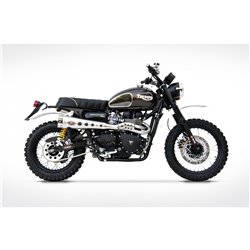 Zard Uitlaatsysteem 2-1 Special Edition (hoog) RVS Zilver Triumph 865 Scrambler