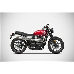 Zard Exhaust System Alto (High) Stainless Steel Silver Triumph 900 Street Twin