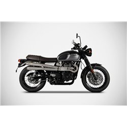 Zard Uitlaatsysteem RVS Zilver Triumph Bonneville T120