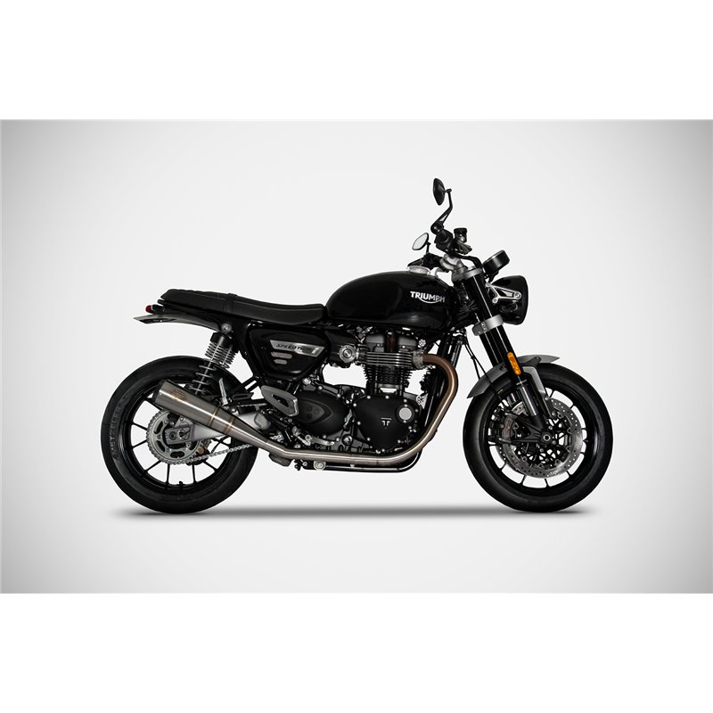 Zard Exhausts Conical Stainless Steel Silver Triumph 1200 Speed ​​Twin