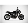 Zard Exhausts Conical Stainless Steel Silver Triumph 1200 Speed ​​Twin