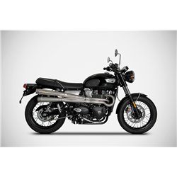 Zard Uitlaatsysteem RVS Zilver Triumph 900 Bonneville T100