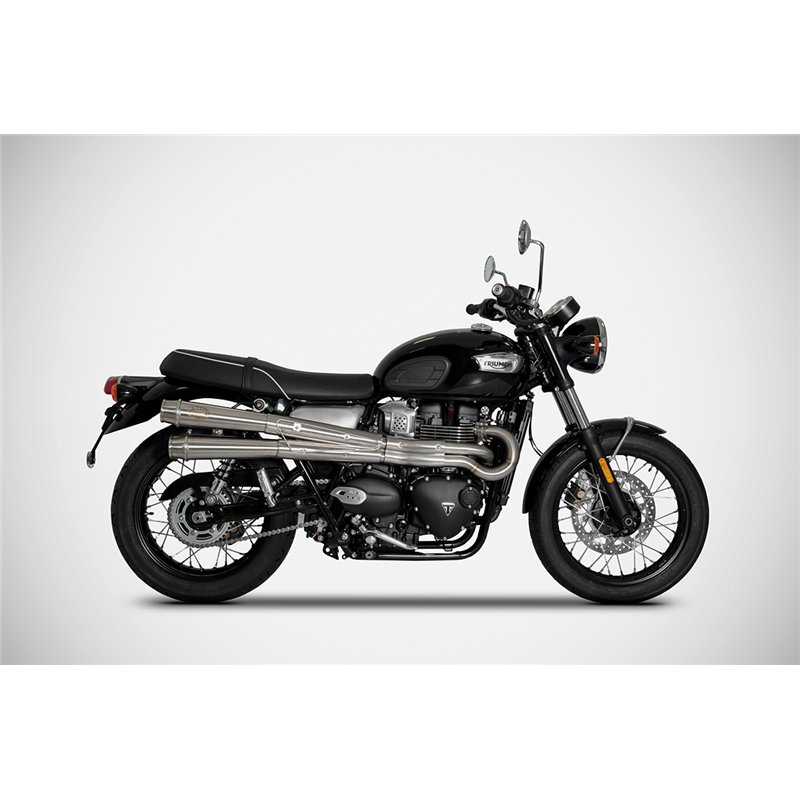 Zard Uitlaatsysteem RVS Zilver Triumph 900 Bonneville T100