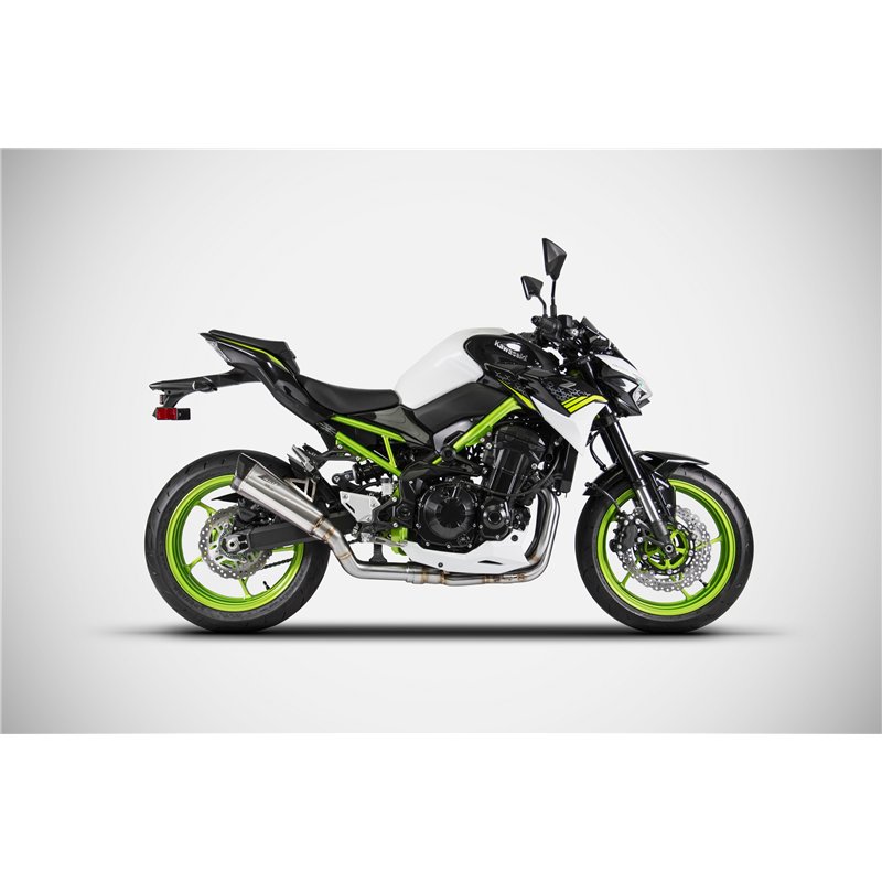Zard Uitlaatsysteem Titanium demper RVS Zilver Kawasaki Z900 A2