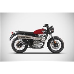 Zard Uitlaatsysteem RVS Zilver Royal Enfield 650 Continental/Interceptor