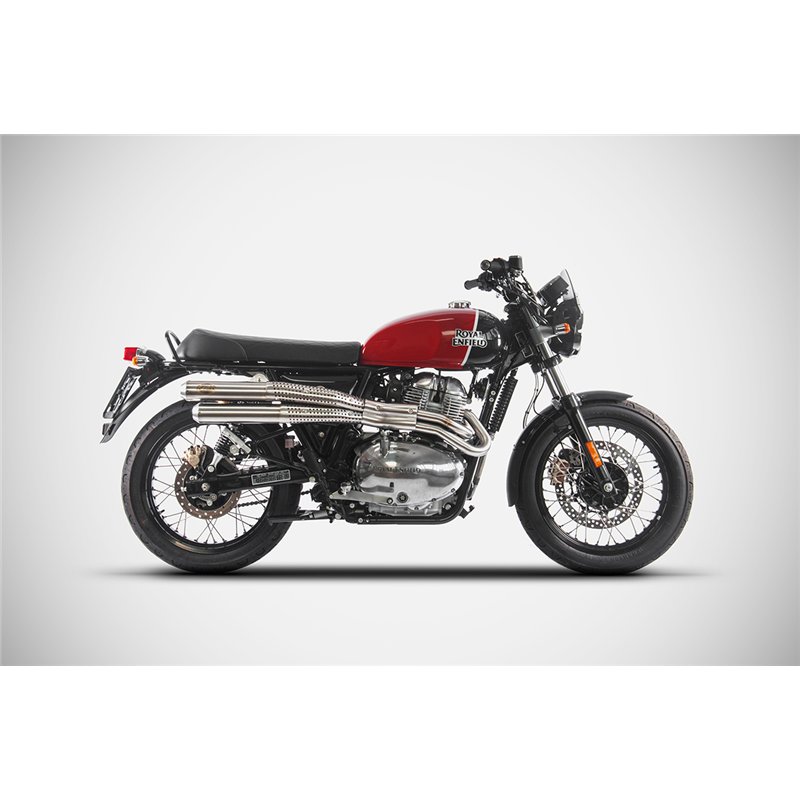 Zard Uitlaatsysteem RVS Zilver Royal Enfield 650 Continental/Interceptor