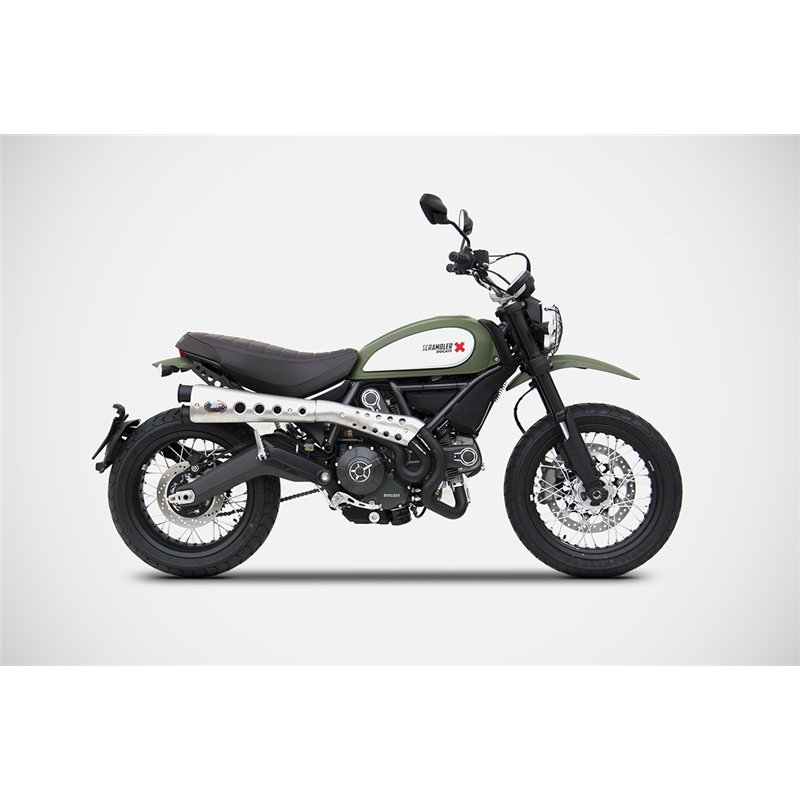 Zard Uitlaatsysteem Special (Hoog) RVS Zilver Ducati 800 Scrambler