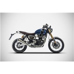 Zard Uitlaatsysteem RVS Zilver Triumph 1200 Scrambler