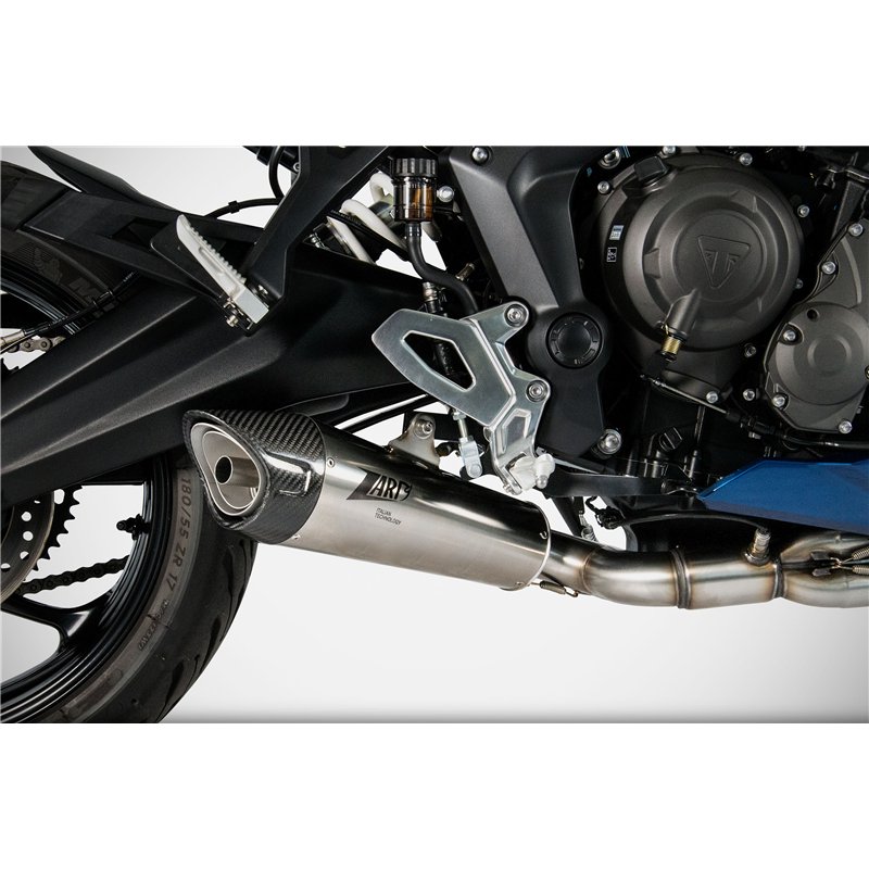 Zard Uitlaatsysteem Titanium demper RVS Zilver Triumph 660 TigerSport