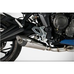 Zard Uitlaatsysteem Titanium demper RVS Zilver Triumph 660 TigerSport