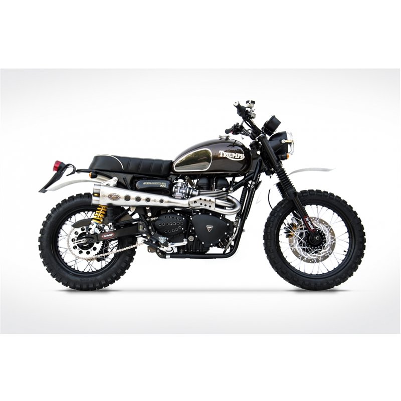 Zard Uitlaatsysteem 2-1 Special Edition (hoog) RVS Zilver Triumph 865 Scrambler
