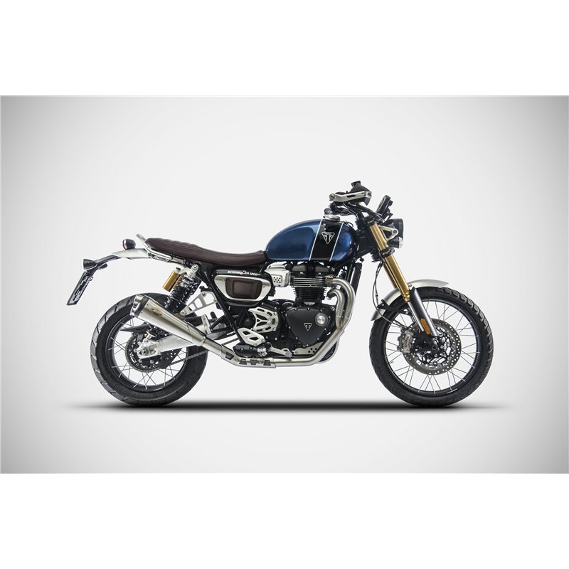 Zard Uitlaatsysteem RVS Zilver Triumph 1200 Scrambler