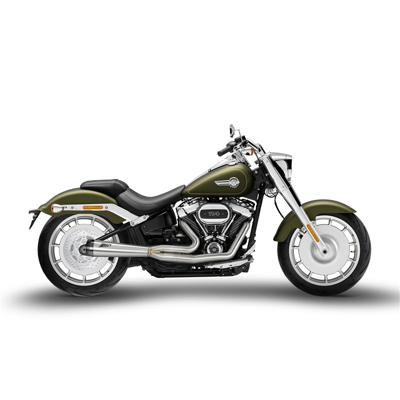 Zard Exhaust System 2-1 Stainless Steel Black Harley Davidson Softail Fat Bob 114