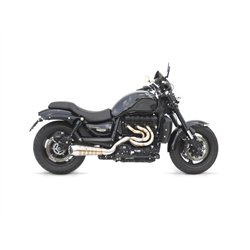 Zard Uitlaatsysteem Conisch Rond (Snake Welded) RVS Zilver Triumph 2300 Rocket III