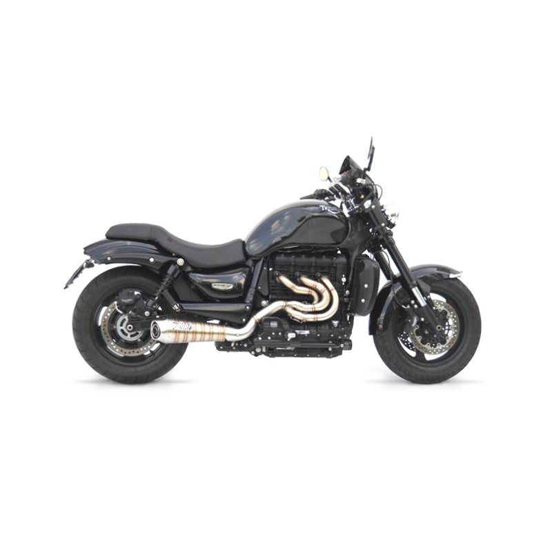 Zard Uitlaatsysteem Conisch Rond (Snake Welded) RVS Zilver Triumph 2300 Rocket III