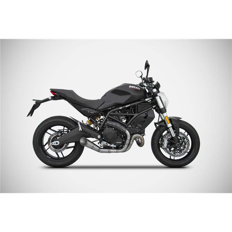 Zard Exhaust System Conical Titanium Silver Ducati 797 Monster