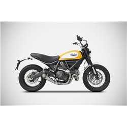 Zard Uitlaatsysteem Titanium Zilver Ducati 800 Scrambler