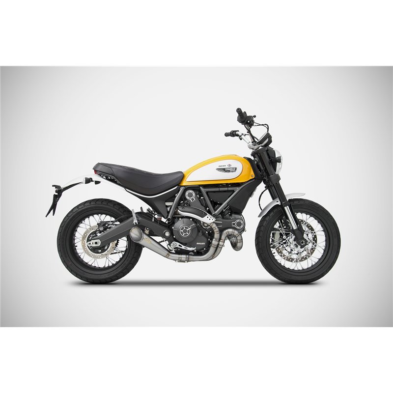Zard Uitlaatsysteem Titanium Zilver Ducati 800 Scrambler