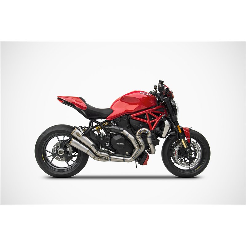 Zard Uitlaatsysteem Titanium Zilver Ducati 1200 Monster R