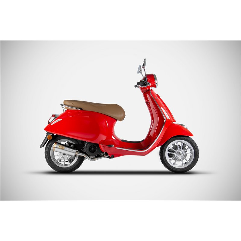 Zard Exhaust System Stainless Steel Silver Piaggio 125/150 Primavera Vespa