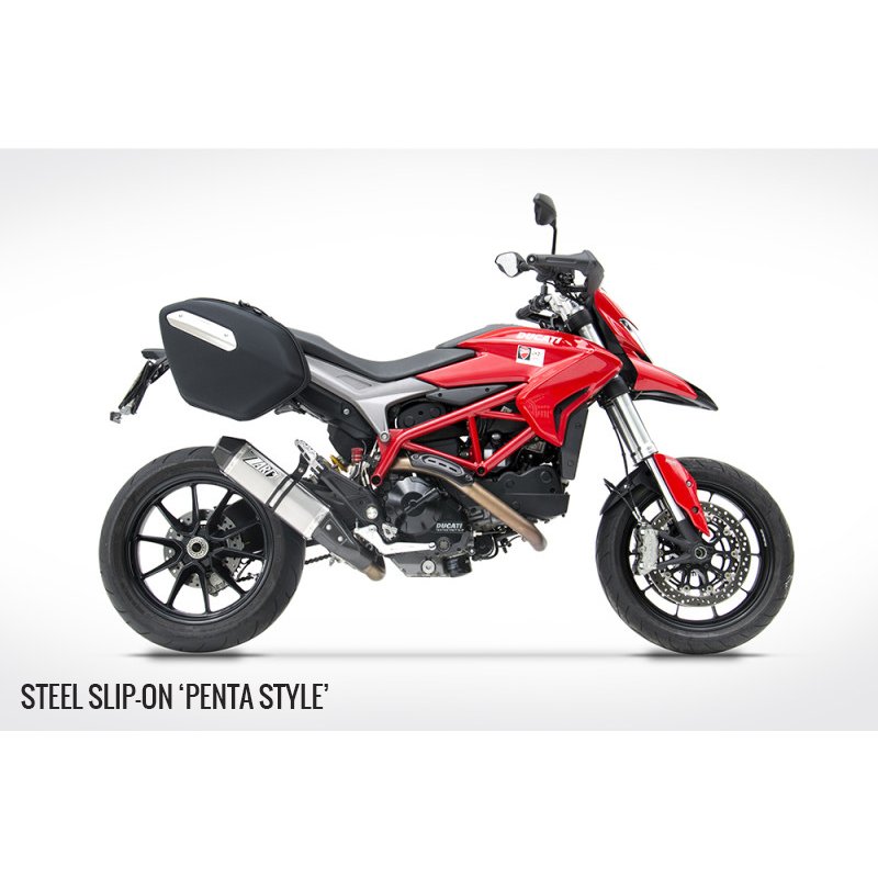 Zard Uitlaat Penta RVS Zilver Ducati 821 Hypermotard/Hyperstrada