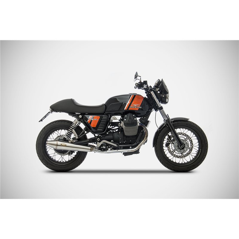 Zard Uitlaten Conisch Rond RVS Zilver Moto Guzzi 744 V7/V7 II