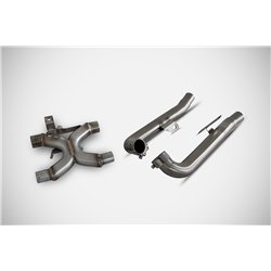Zard Katalysator X-Pipe (Zard/OEM) RVS Zilver Triumph 900 Speed Twin