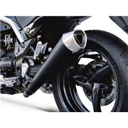 Zard Exhaust Conical Round Stainless Steel Black Moto Guzzi 1200 Griso